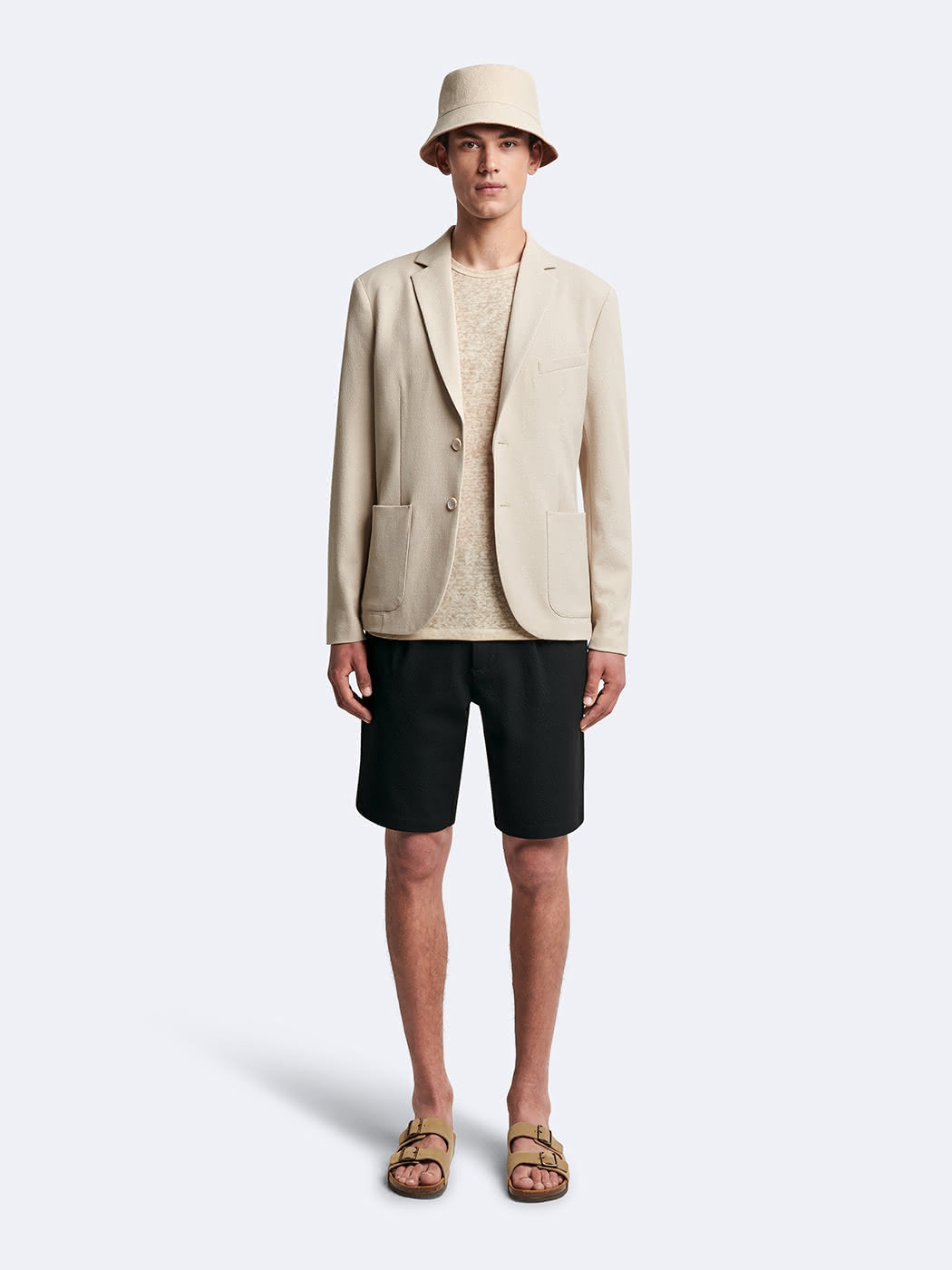 T-shirt col rond en coton faux-uni - DEVRED 1902