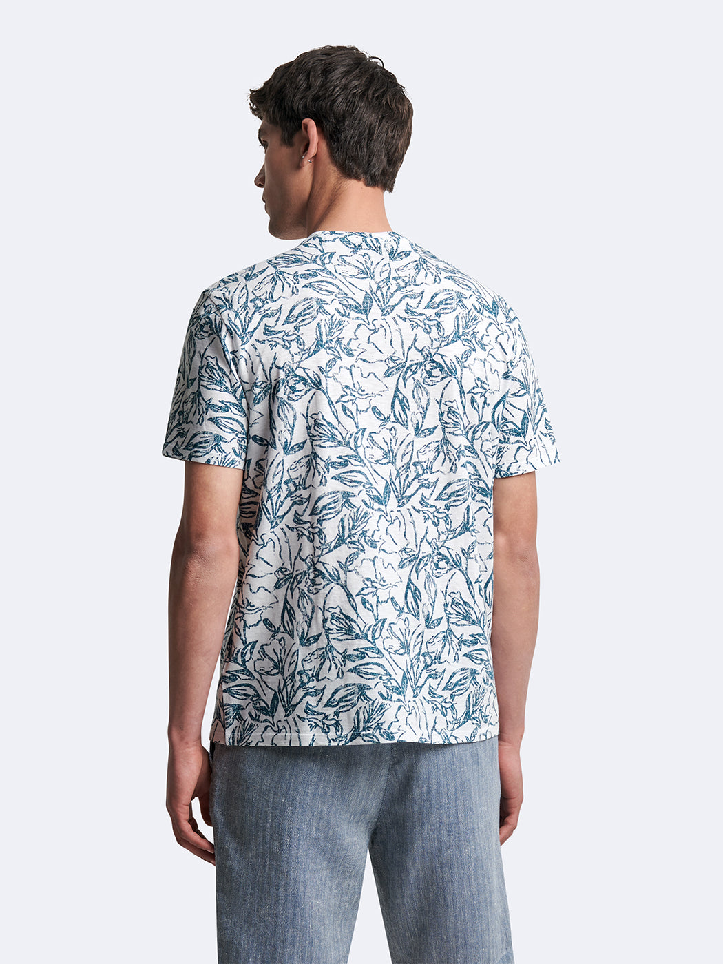 T-shirt col rond 100% coton fleuri - DEVRED 1902