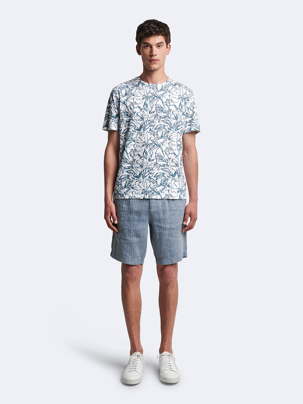 T-shirt col rond 100% coton fleuri - DEVRED 1902