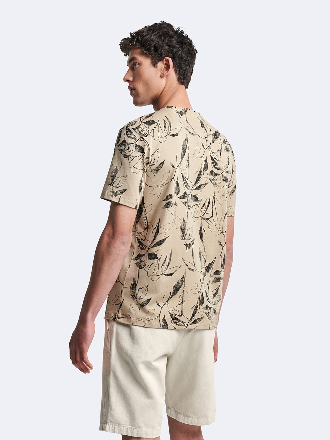 T-shirt col rond 100% coton fleuri - DEVRED 1902