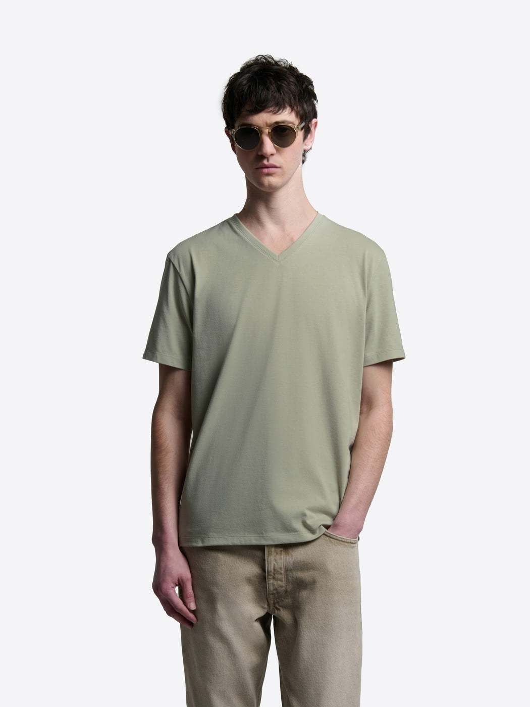 T-shirt col V en coton Supima® - DEVRED 1902