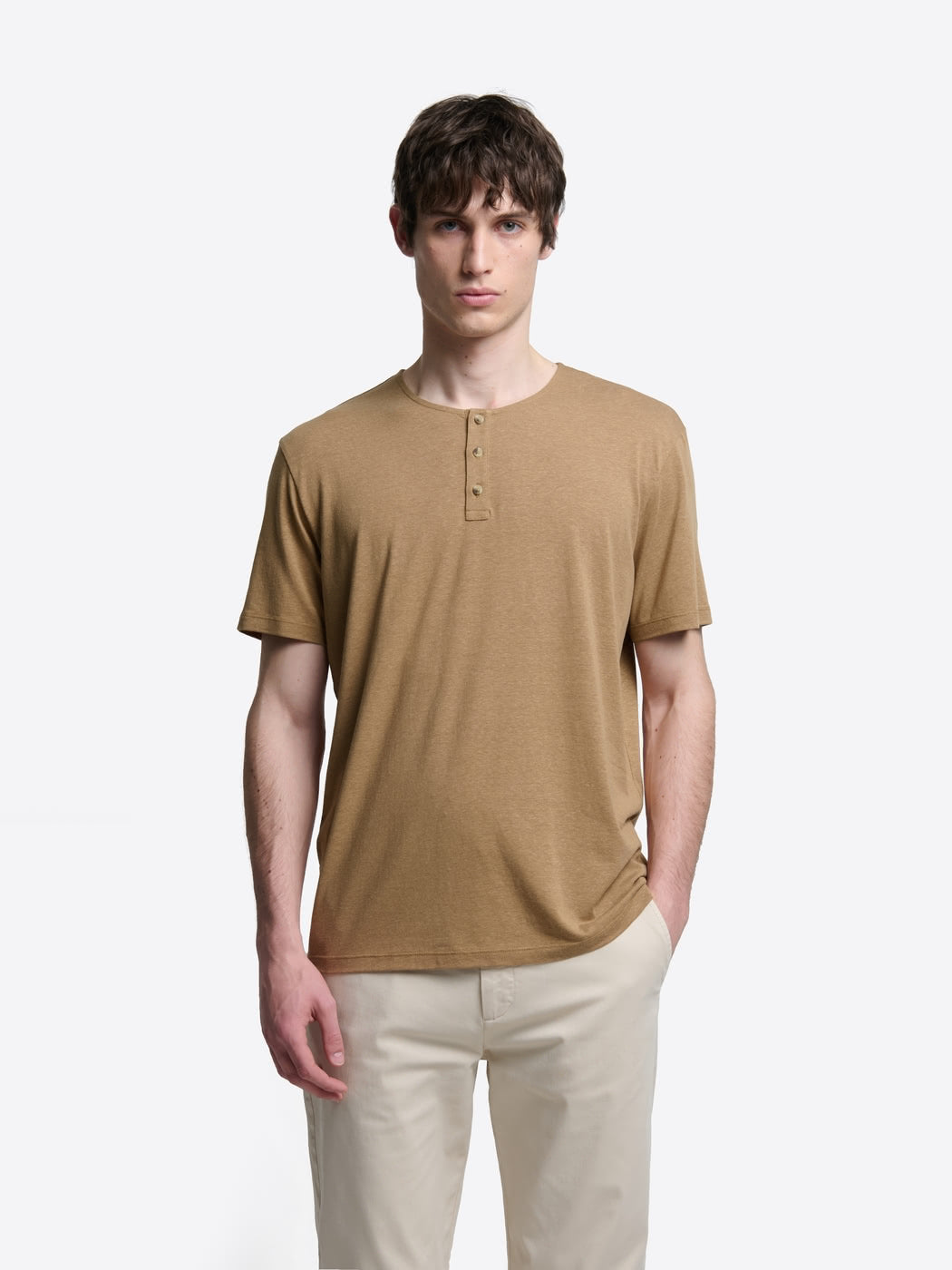 T-shirt col tunisien en lyocell - DEVRED 1902