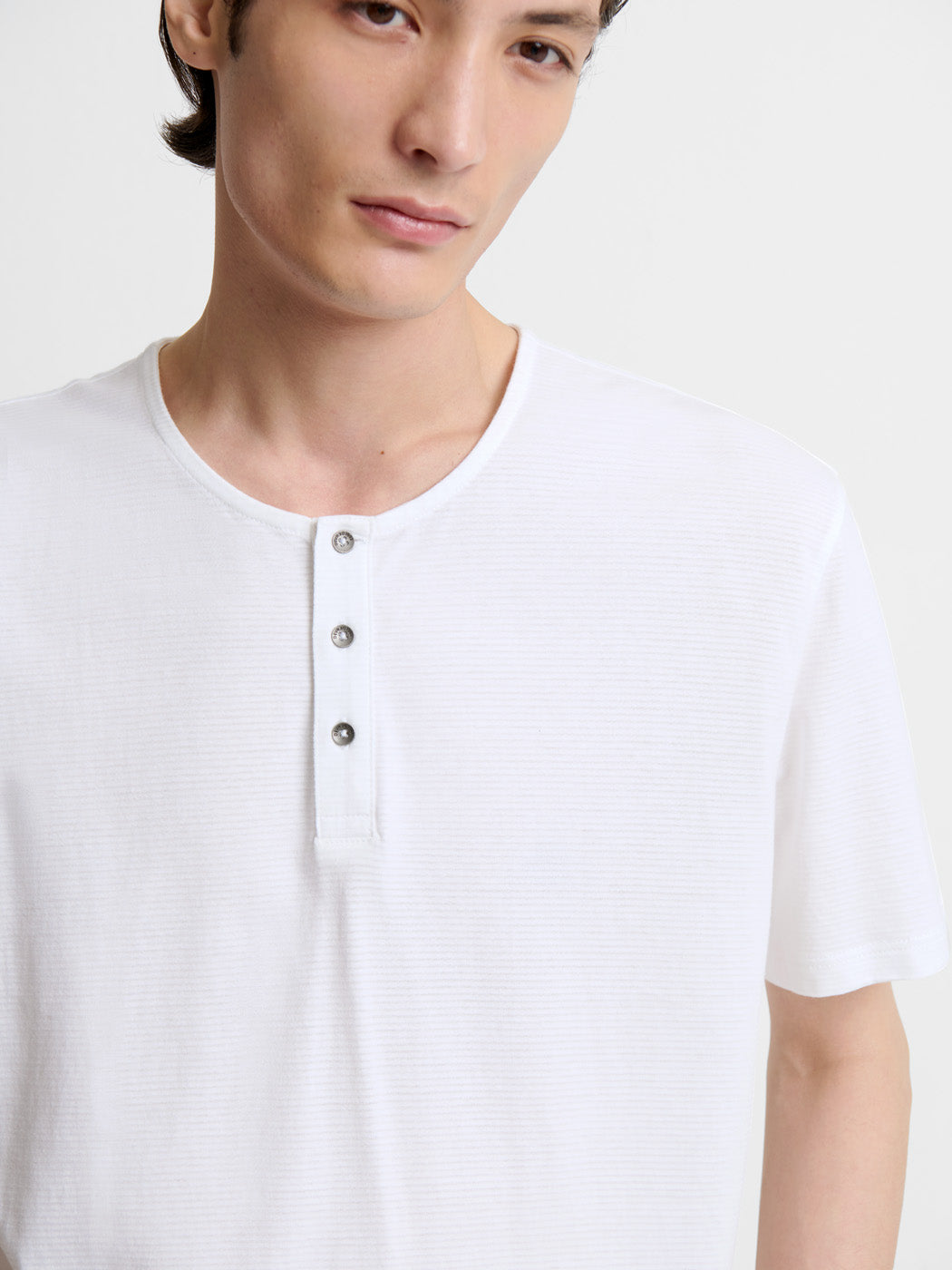T-shirt col tunisien en coton - DEVRED 1902