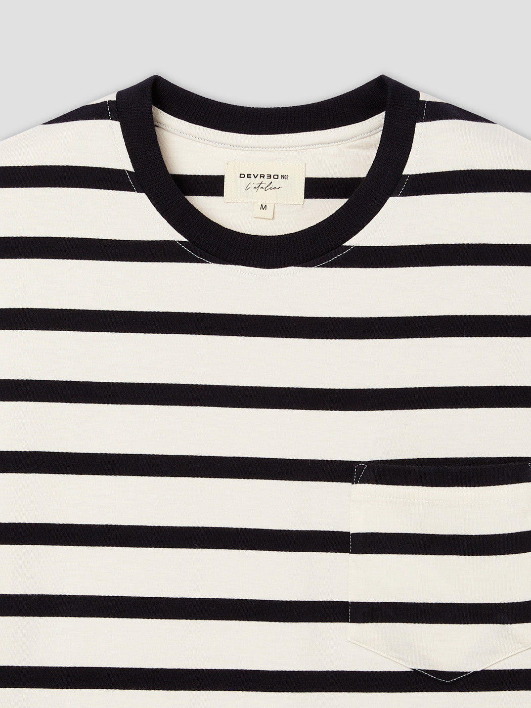 T-shirt col rond marinière - L'atelier - DEVRED 1902
