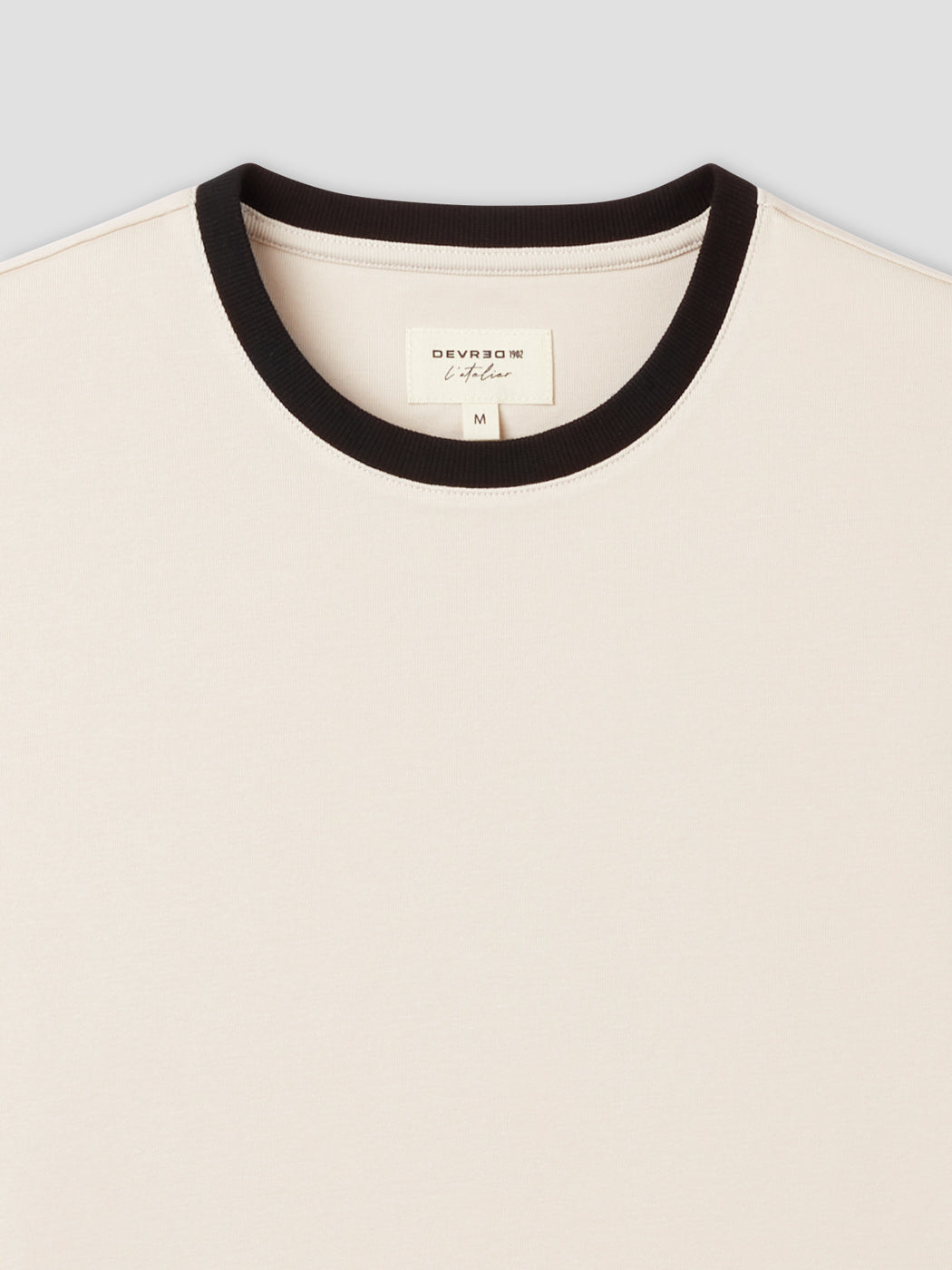 T-shirt col rond contrasté - L'atelier - DEVRED 1902