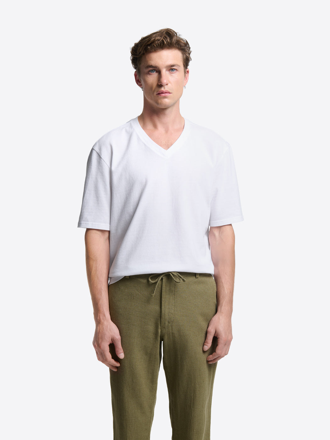 T-shirt col V effet crêpé - DEVRED 1902