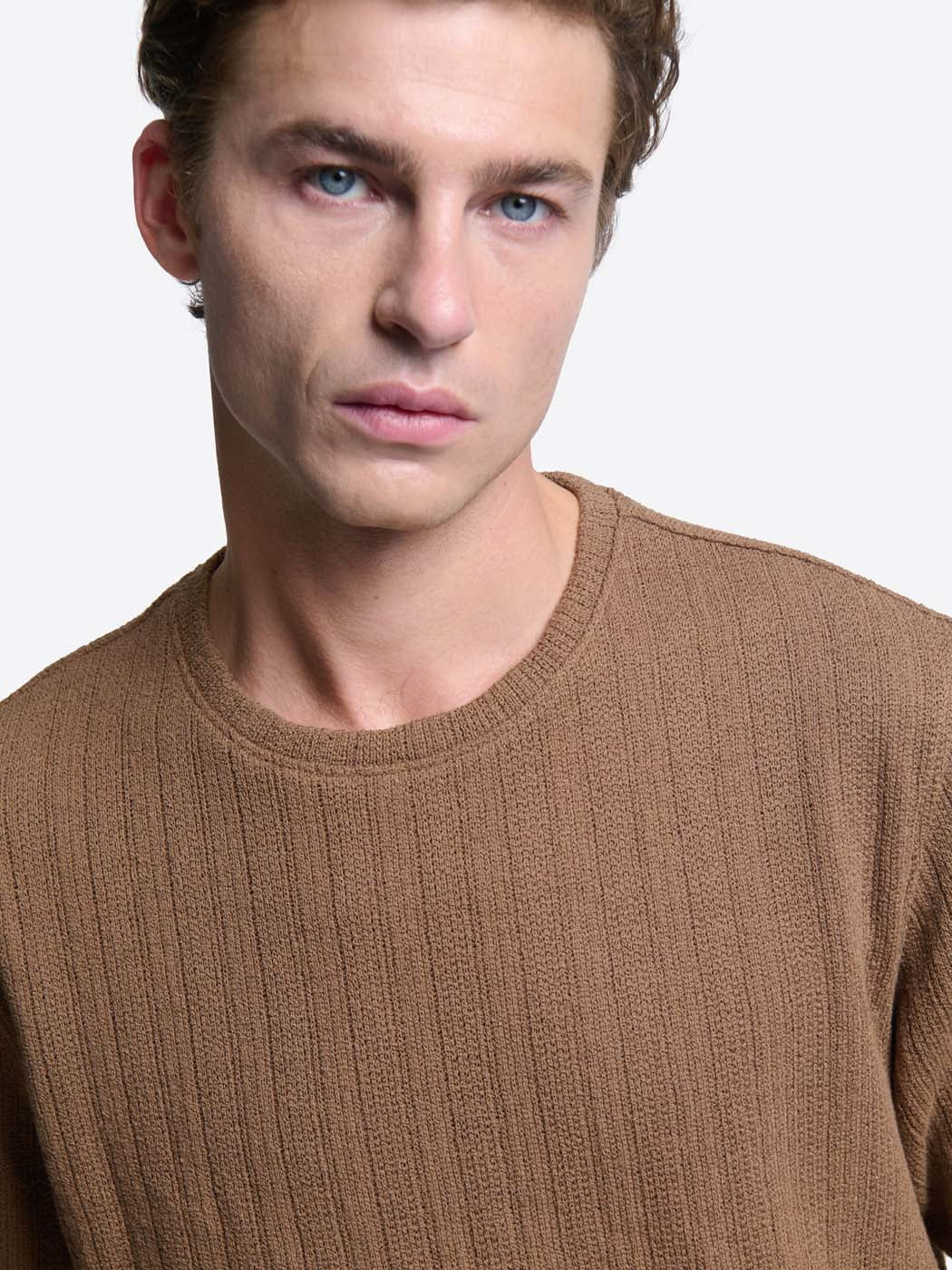 T-shirt col rond effet maille - DEVRED 1902