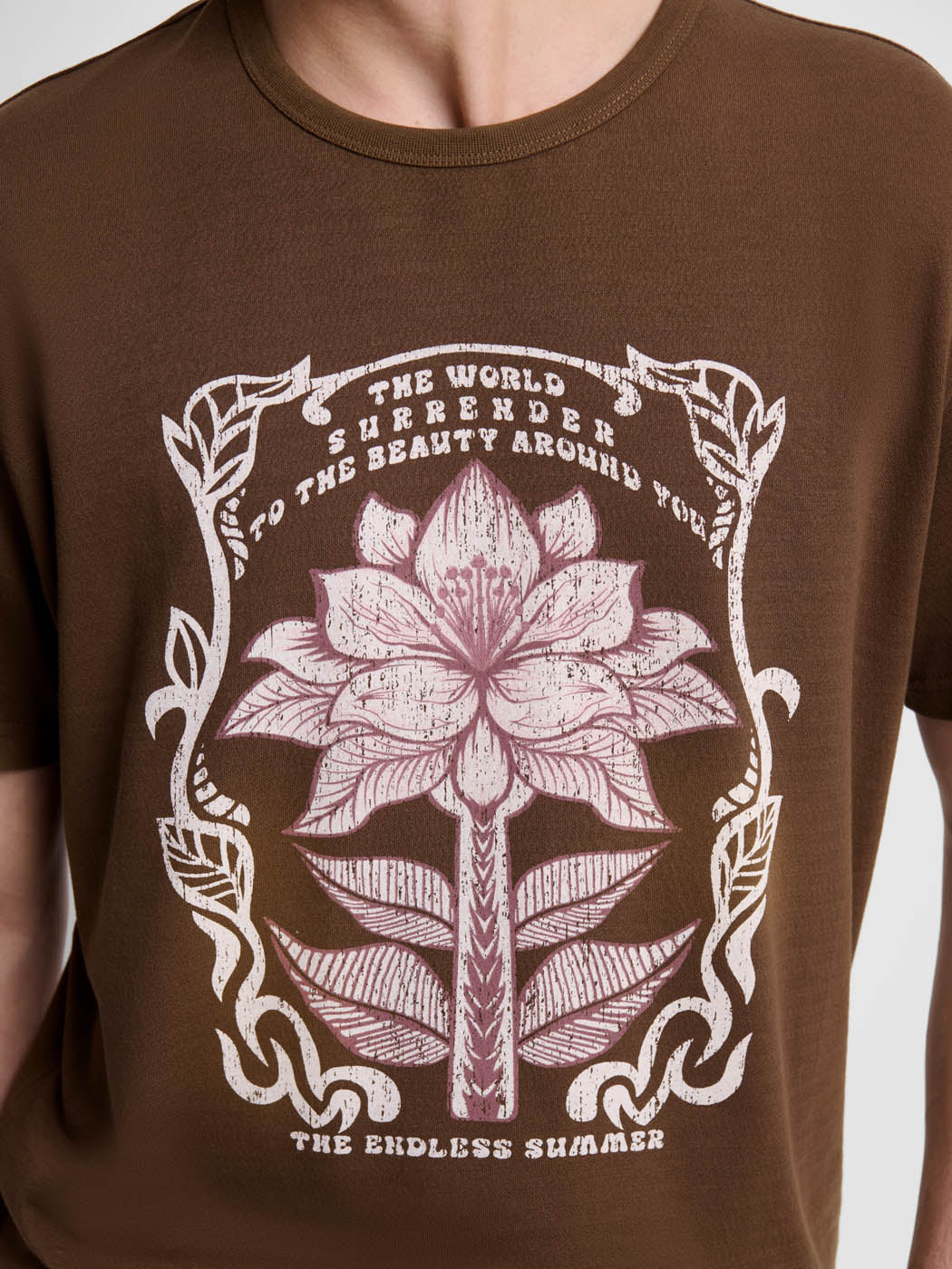 T-shirt col rond à motifs. - DEVRED 1902