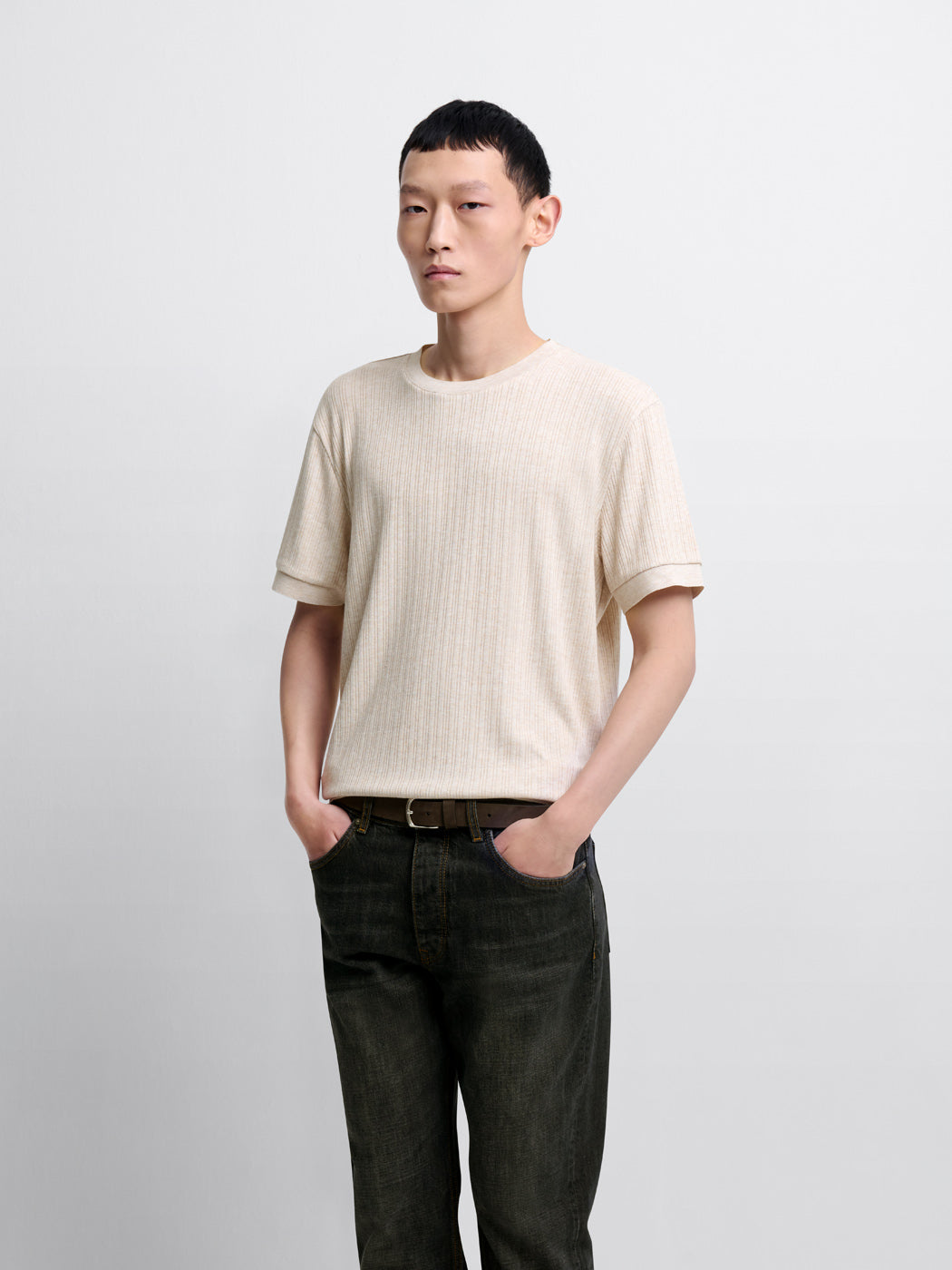 T-shirt col rond chiné - DEVRED 1902