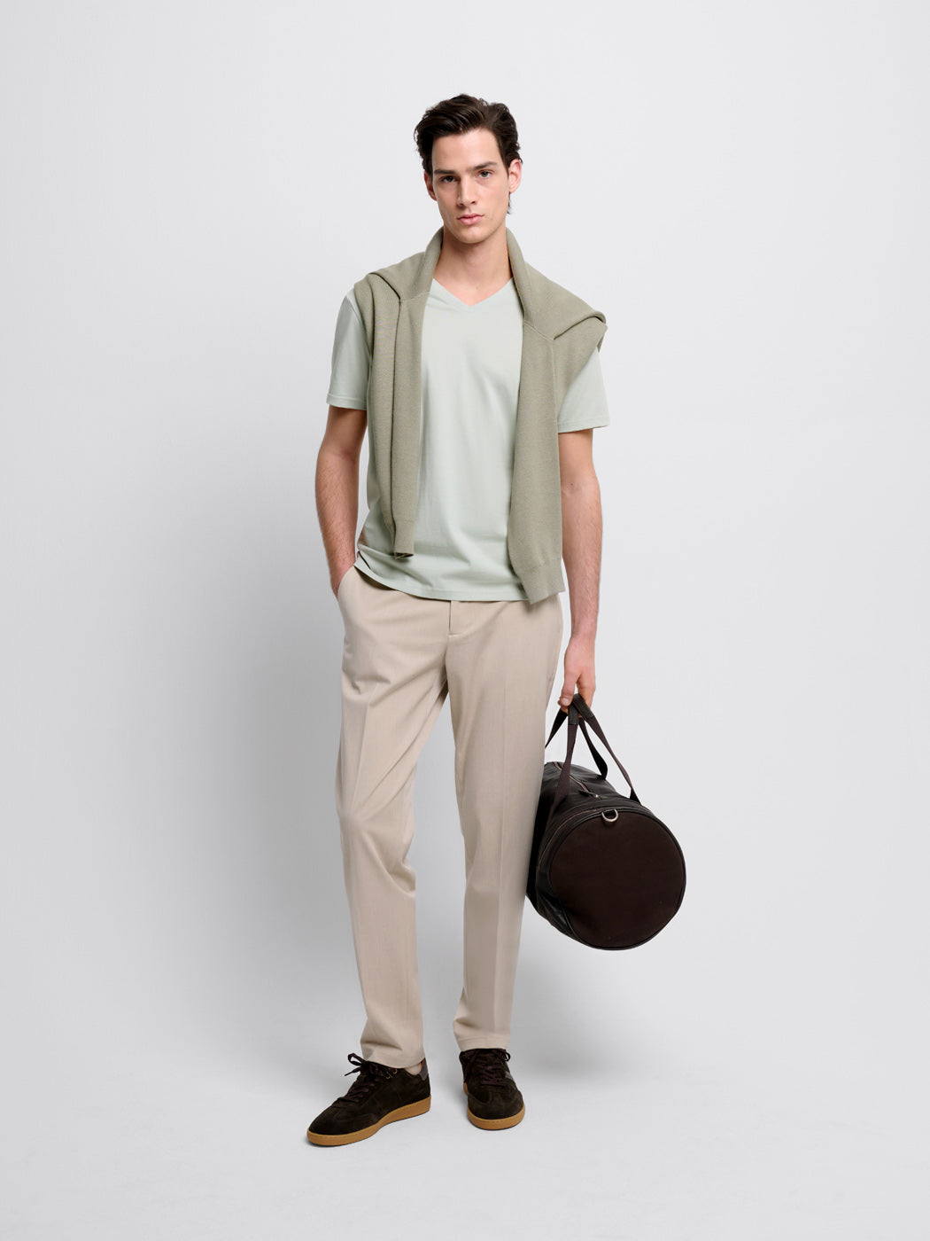 T-shirt col V en coton Supima® - DEVRED 1902