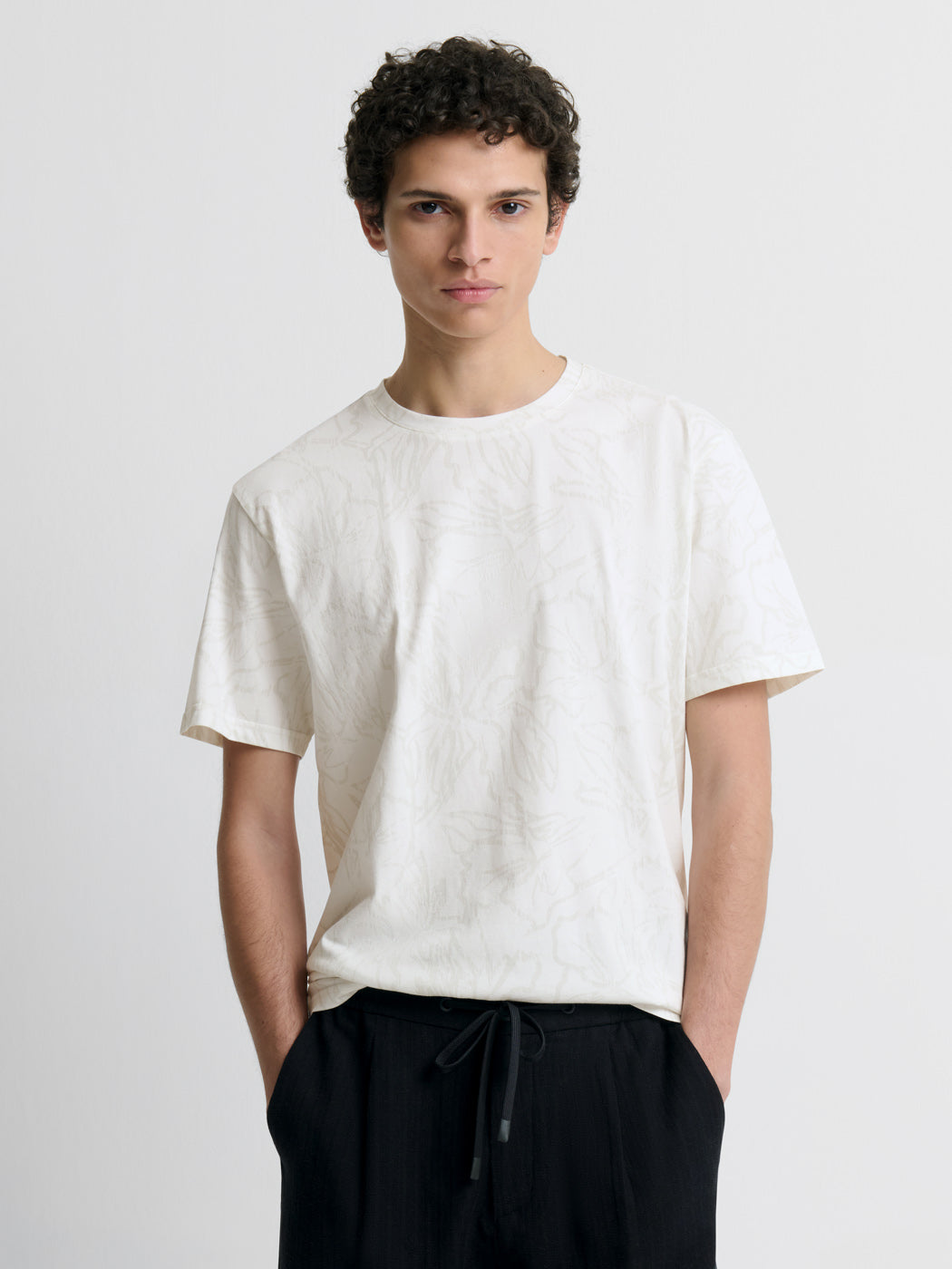 T-shirt col rond fleuri - DEVRED 1902