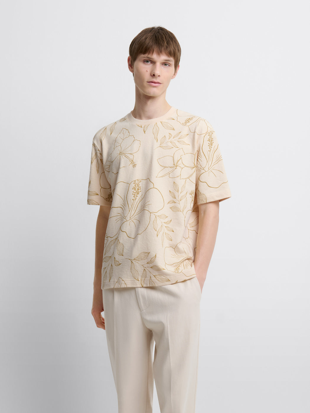 T-shirt col rond fleuri - DEVRED 1902