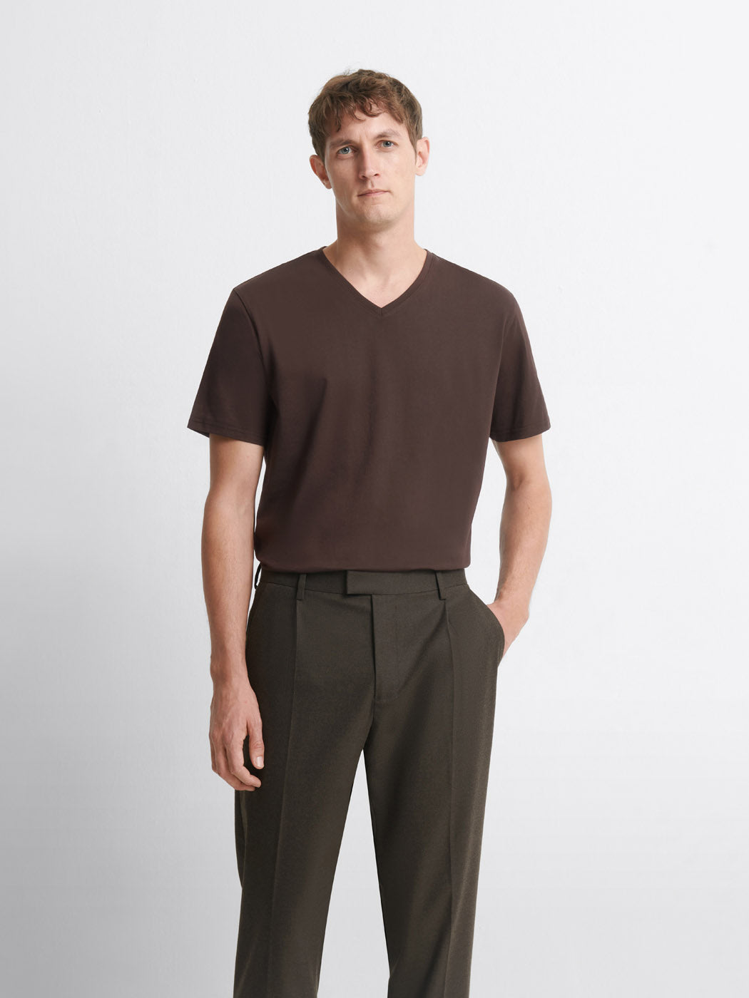 T-shirt col V en coton Supima® - DEVRED 1902
