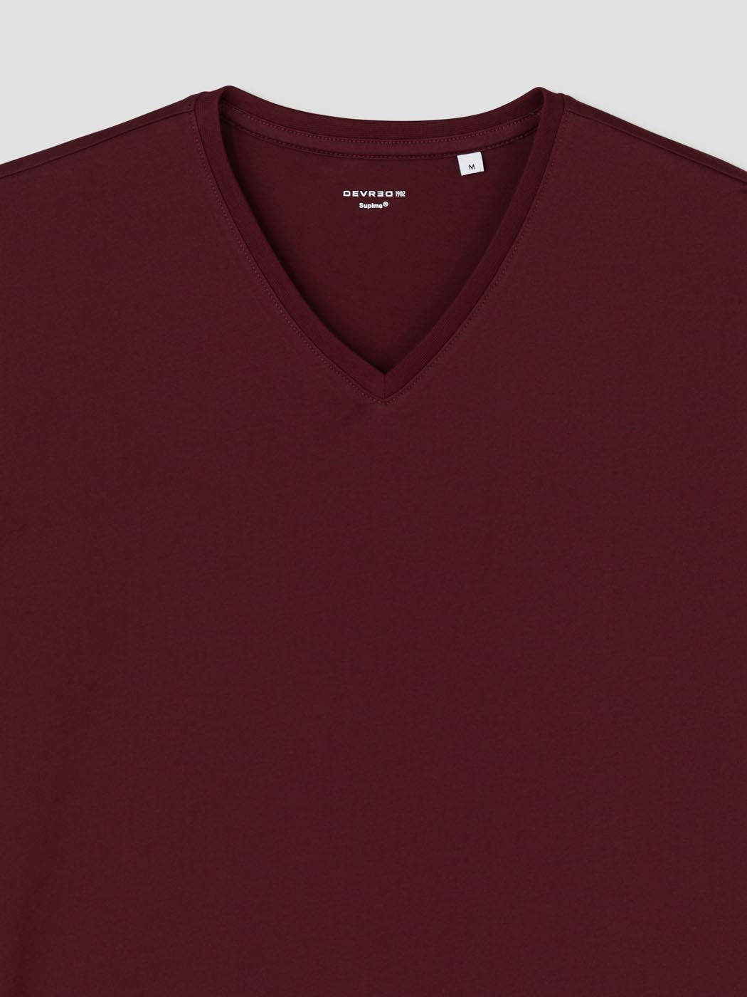 T-shirt col V en coton Supima® - DEVRED 1902