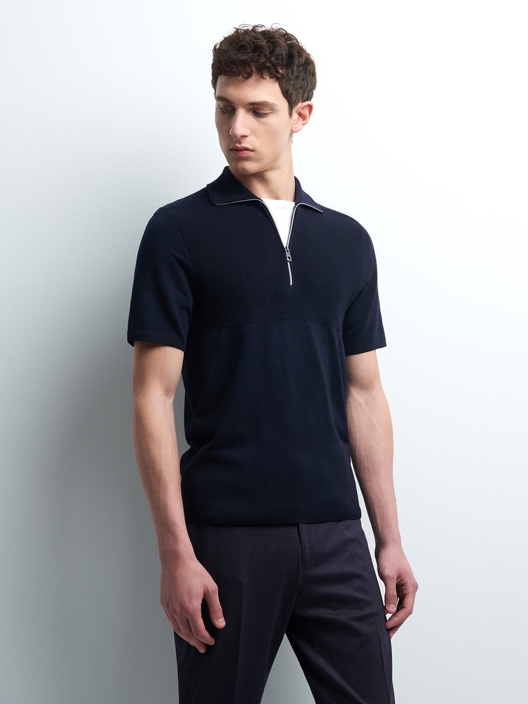 Polo maille col montant zippé - DEVRED 1902