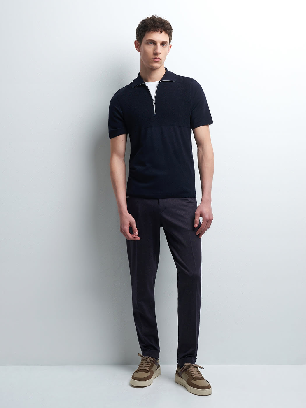 Polo maille col montant zippé - DEVRED 1902