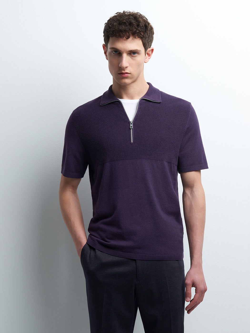 Polo maille col montant zippé - DEVRED 1902