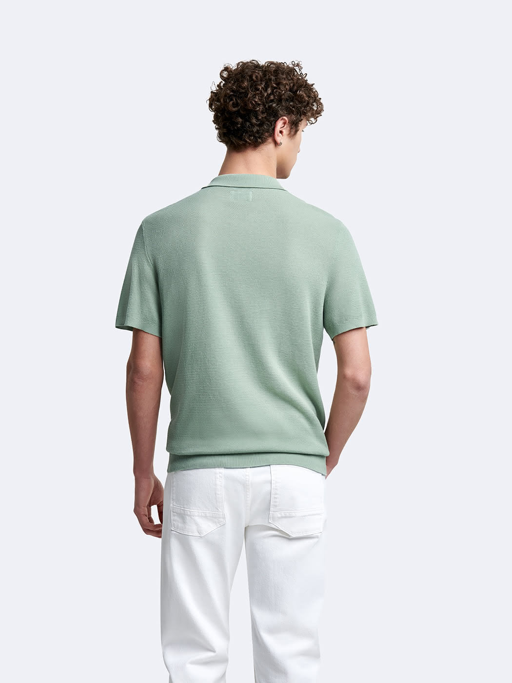 Polo maille col ouvert en coton bio - DEVRED 1902