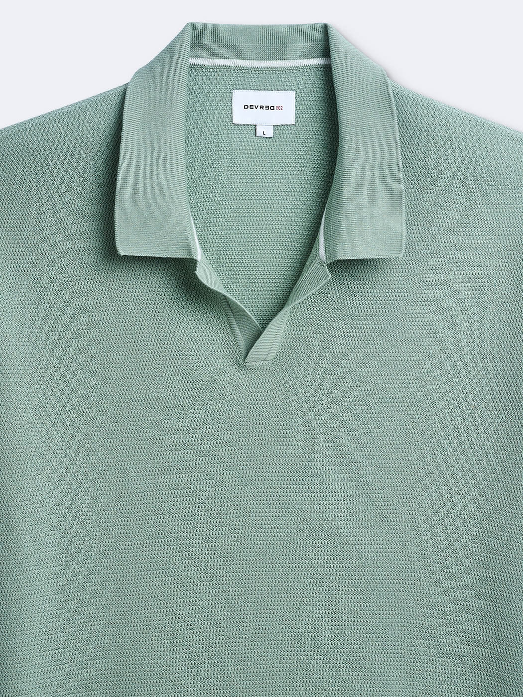 Polo maille col ouvert en coton bio - DEVRED 1902