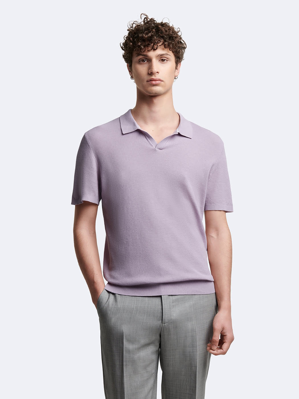 Polo maille col ouvert en coton bio - DEVRED 1902