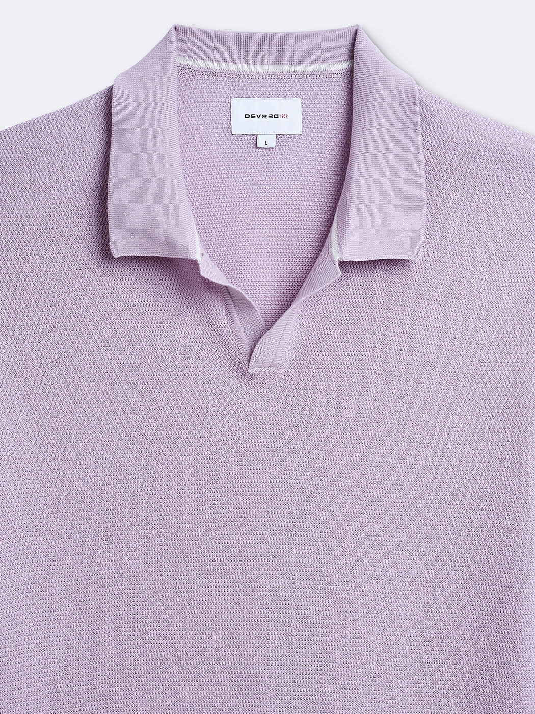 Polo maille col ouvert en coton bio - DEVRED 1902