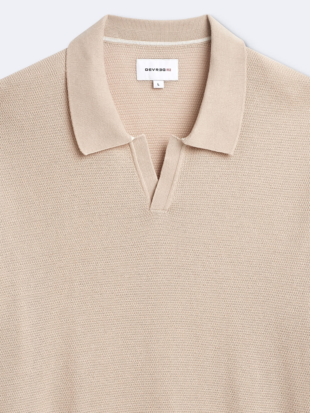 Polo maille col ouvert en coton bio - DEVRED 1902