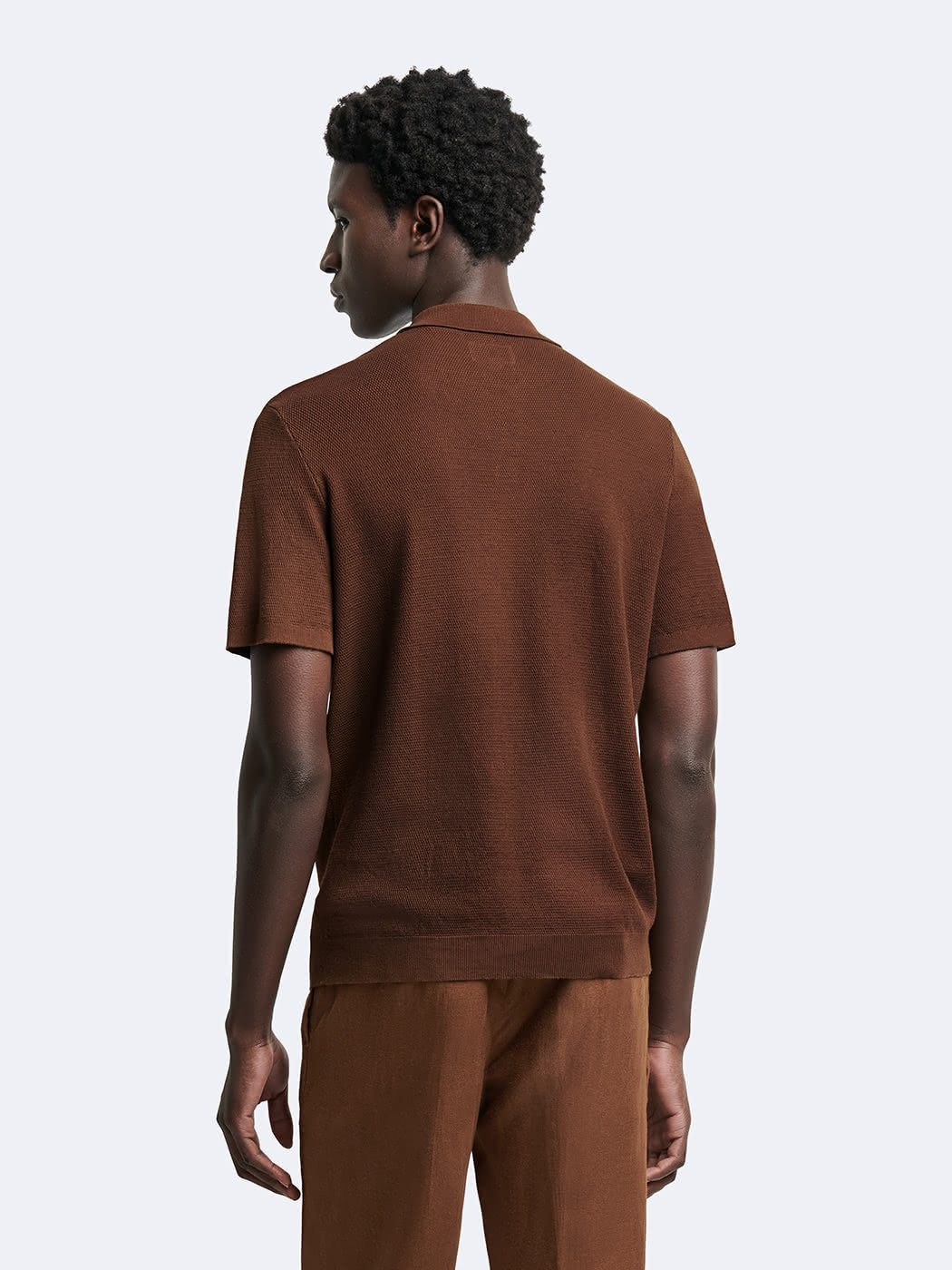 Polo maille col ouvert en coton bio - DEVRED 1902