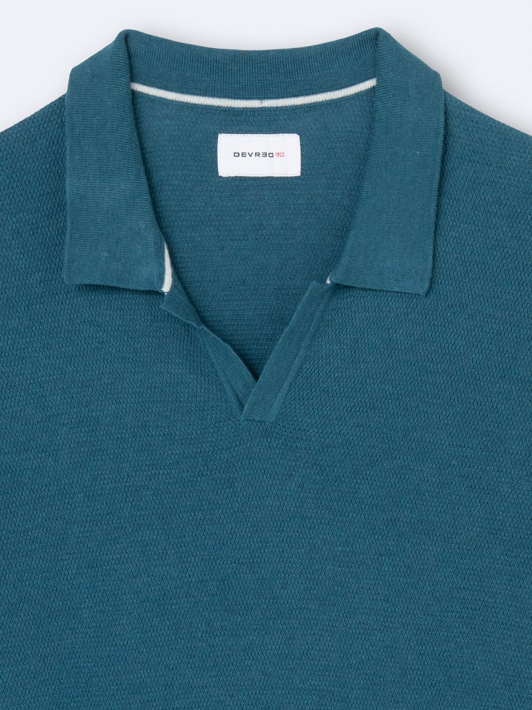 Polo maille col v 100% coton bio - DEVRED 1902
