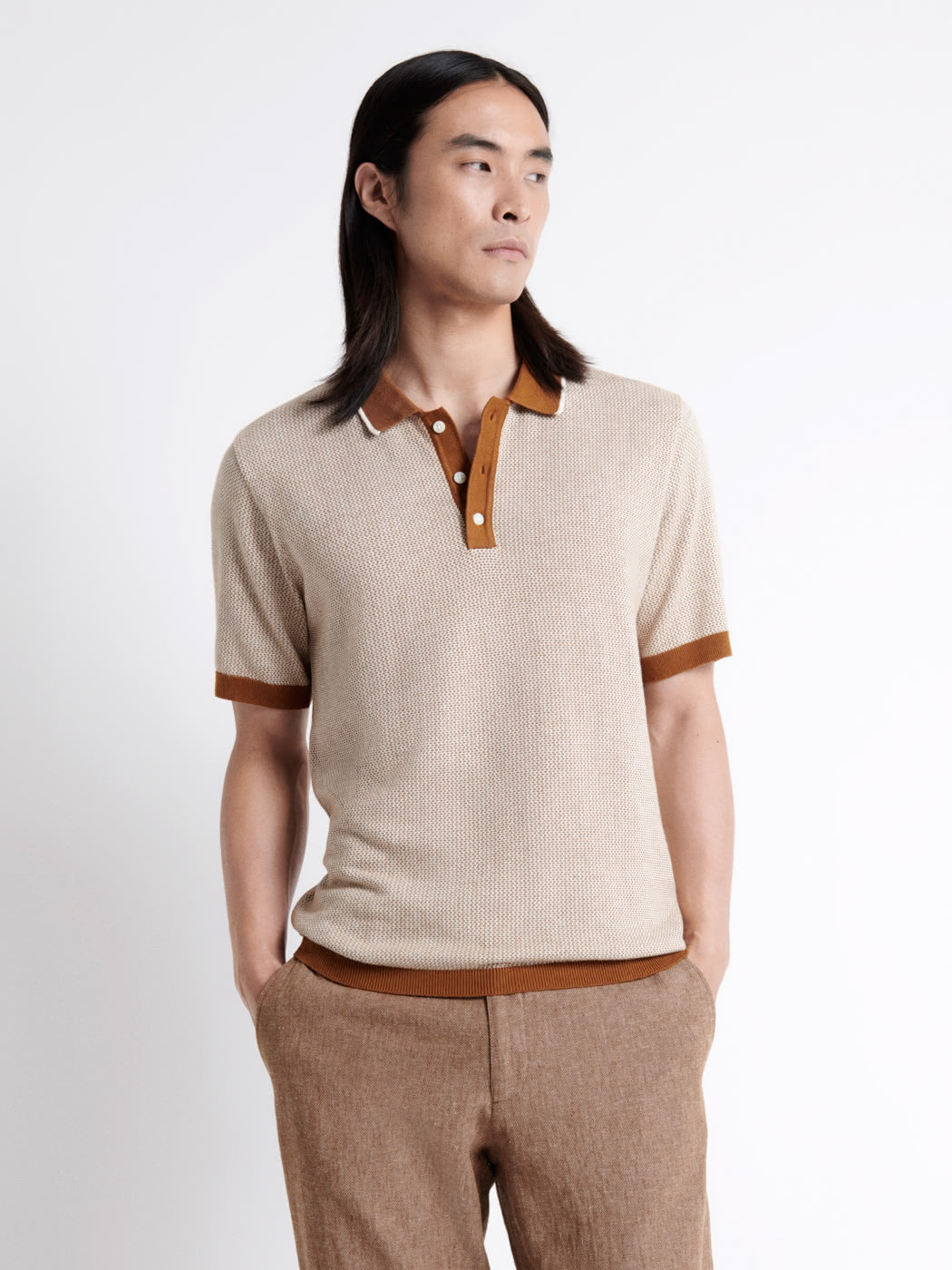Polo maille col boutonné en coton - DEVRED 1902