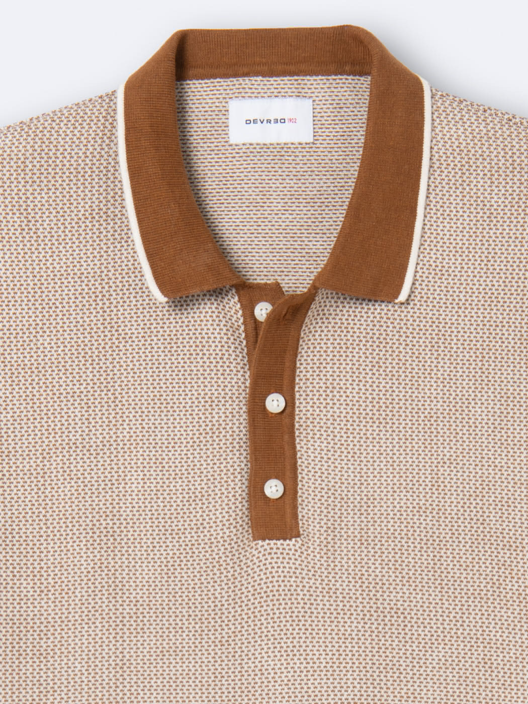 Polo maille col boutonné en coton - DEVRED 1902