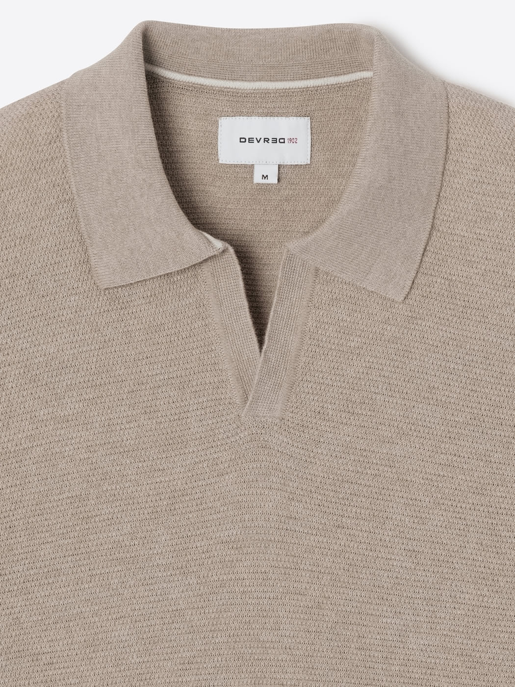 Polo maille col ouvert en coton bio - DEVRED 1902