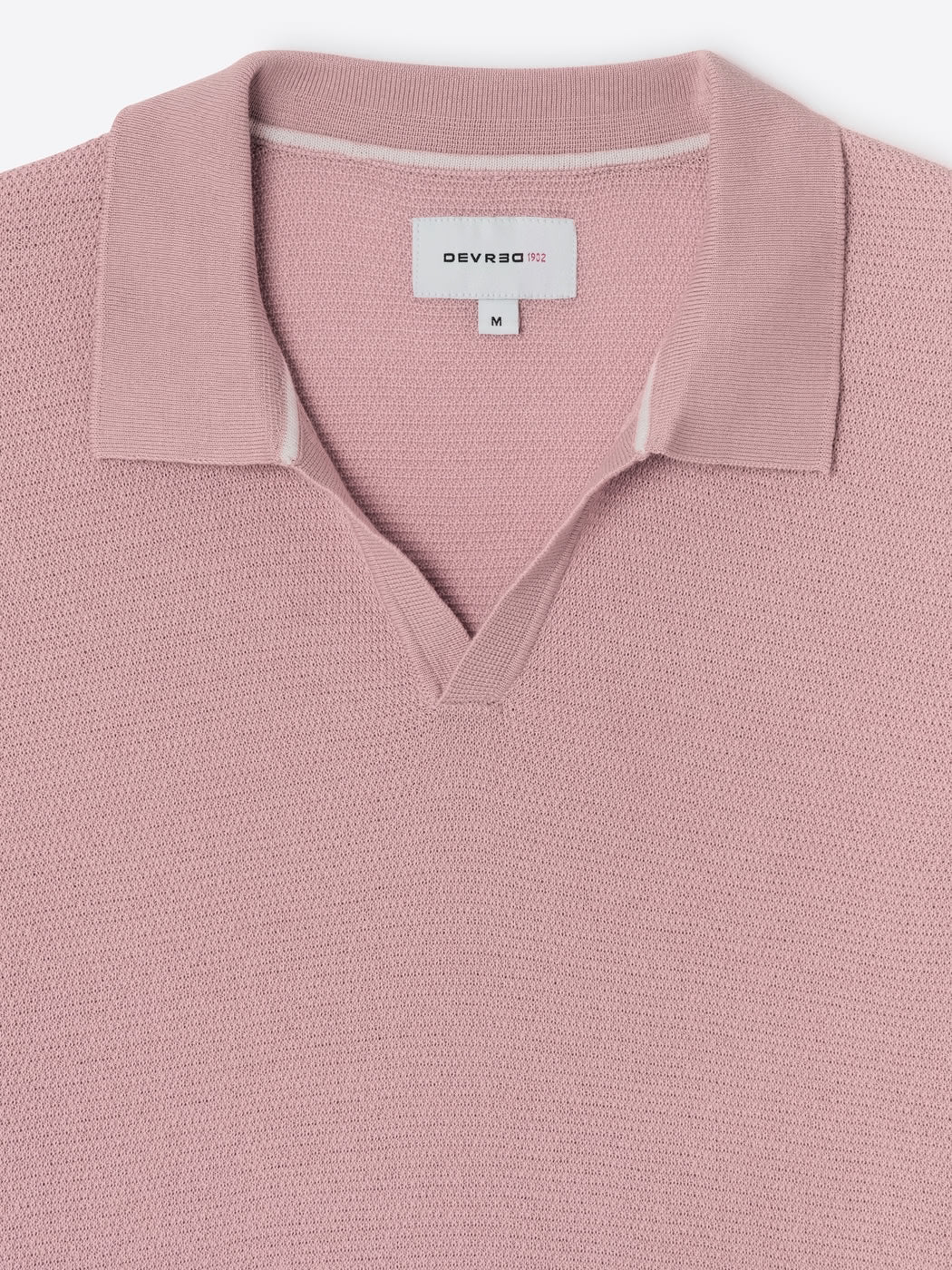 Polo maille col ouvert en coton bio - DEVRED 1902