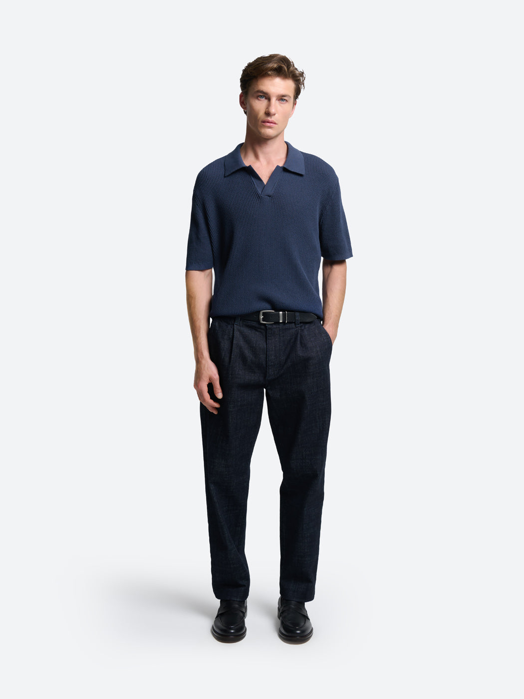 Polo maille col derby en coton bio - DEVRED 1902