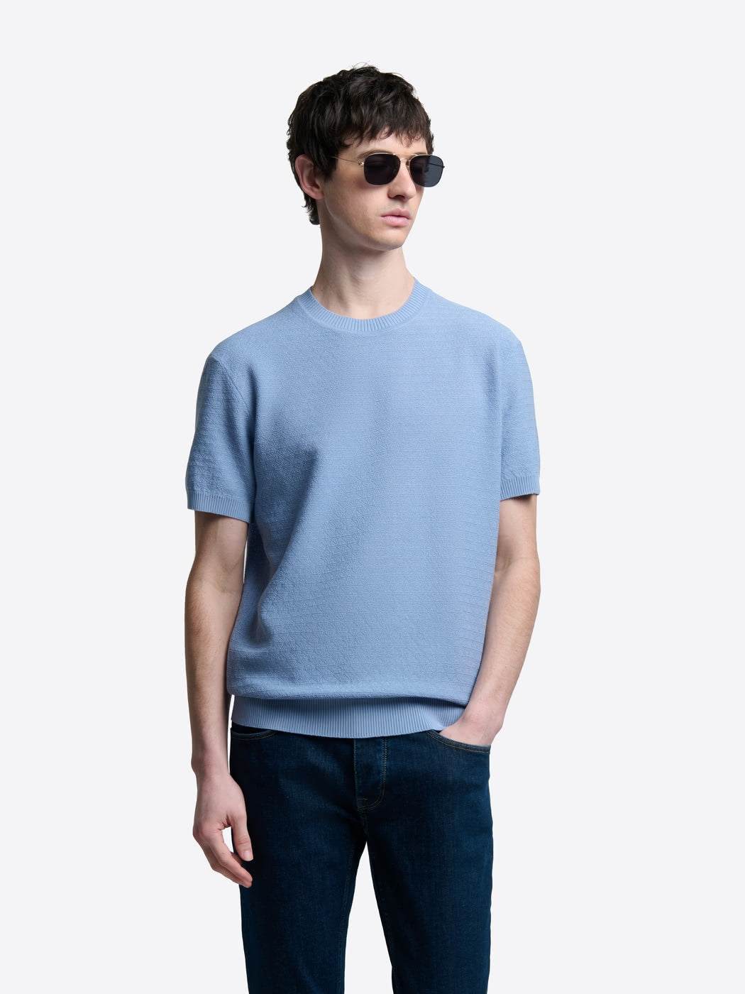 T-shirt maille col rond en coton - DEVRED 1902