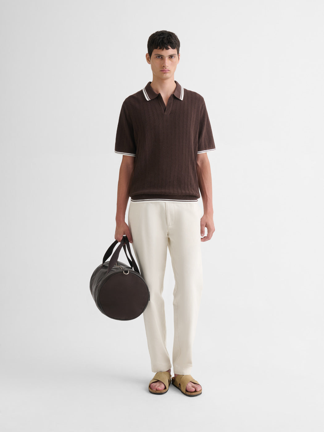 Polo col ouvert en coton biologique - DEVRED 1902