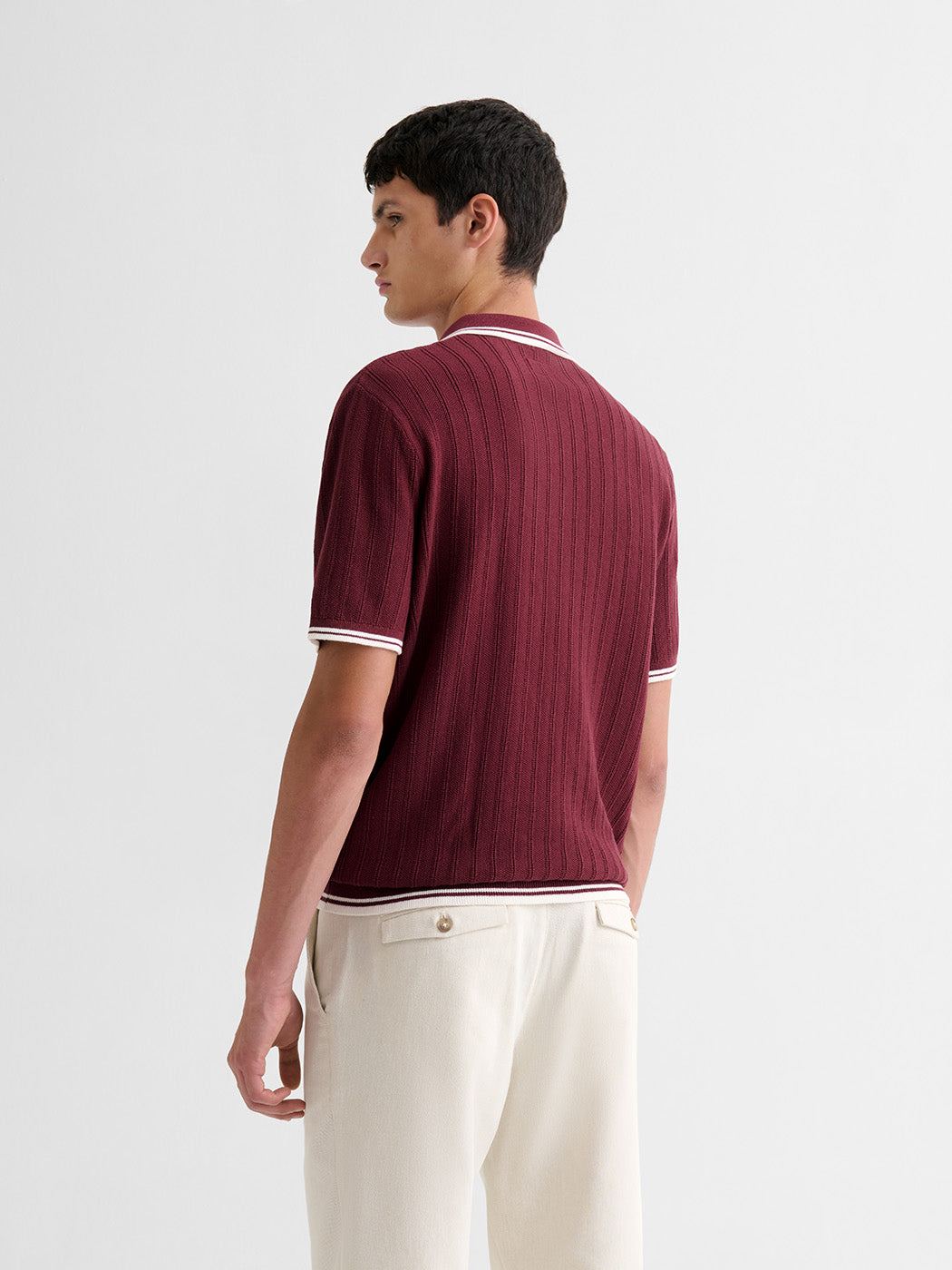 Polo col ouvert en coton biologique - DEVRED 1902