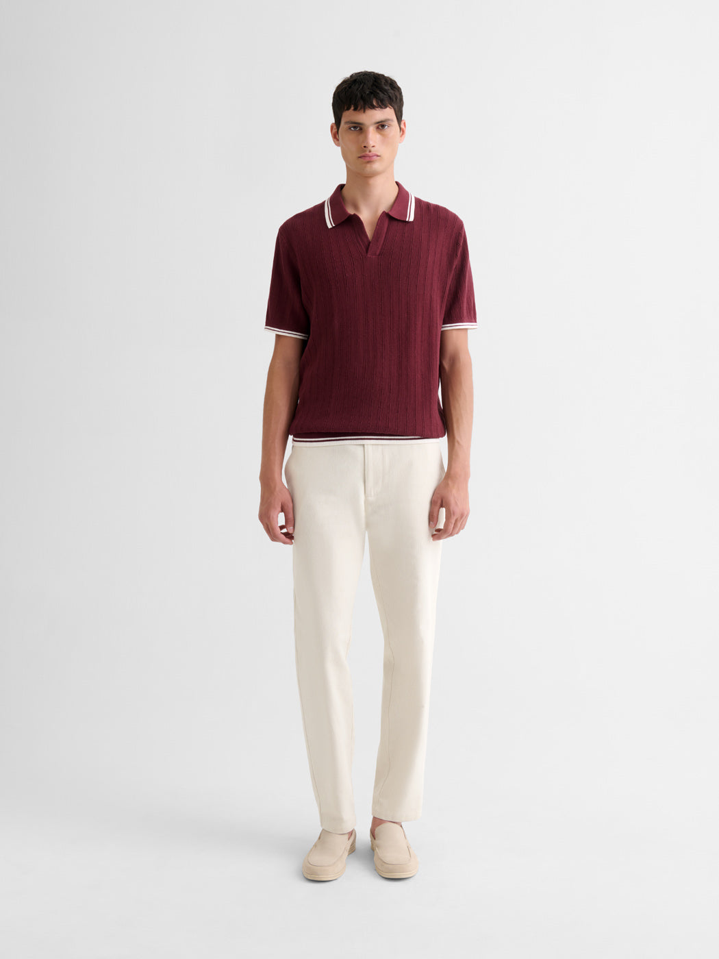 Polo col ouvert en coton biologique - DEVRED 1902