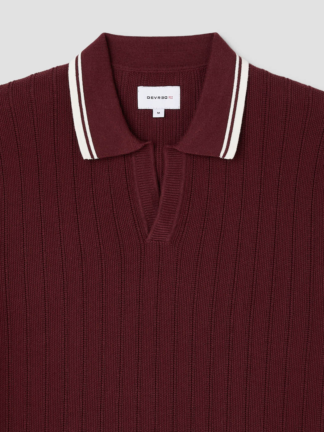 Polo col ouvert en coton biologique - DEVRED 1902