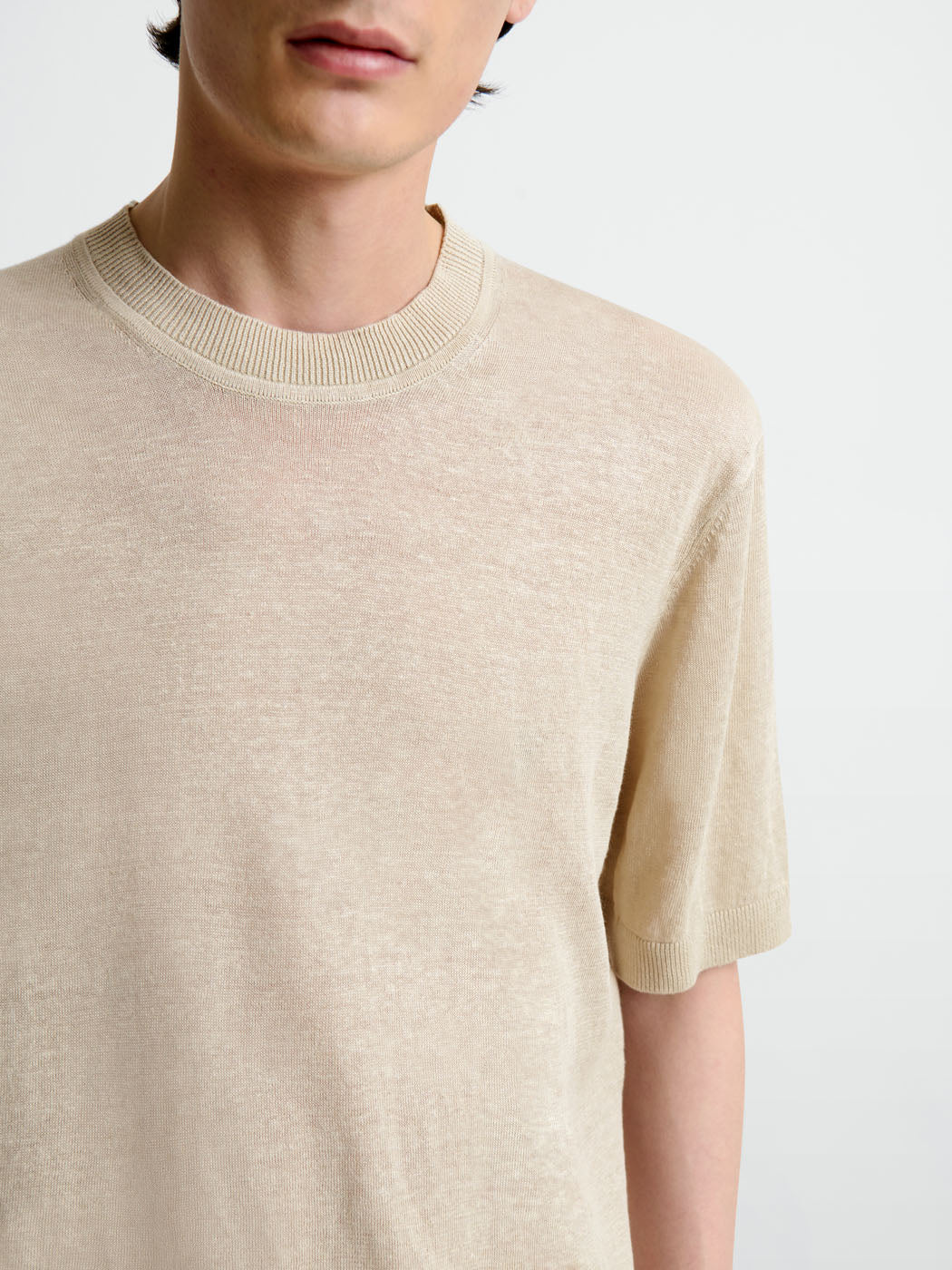 T-shirt maille col rond en lin - DEVRED 1902