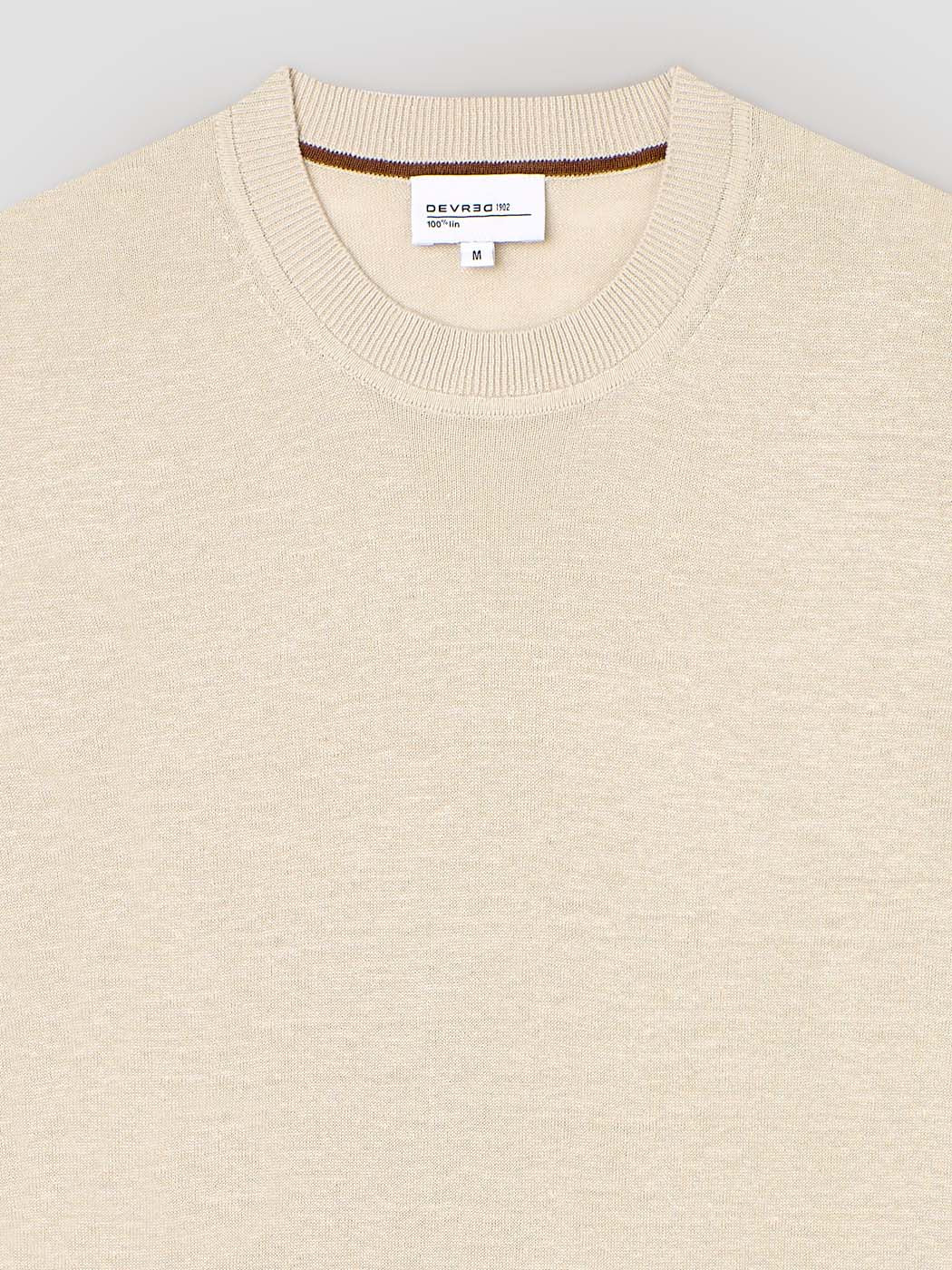 T-shirt maille col rond en lin - DEVRED 1902