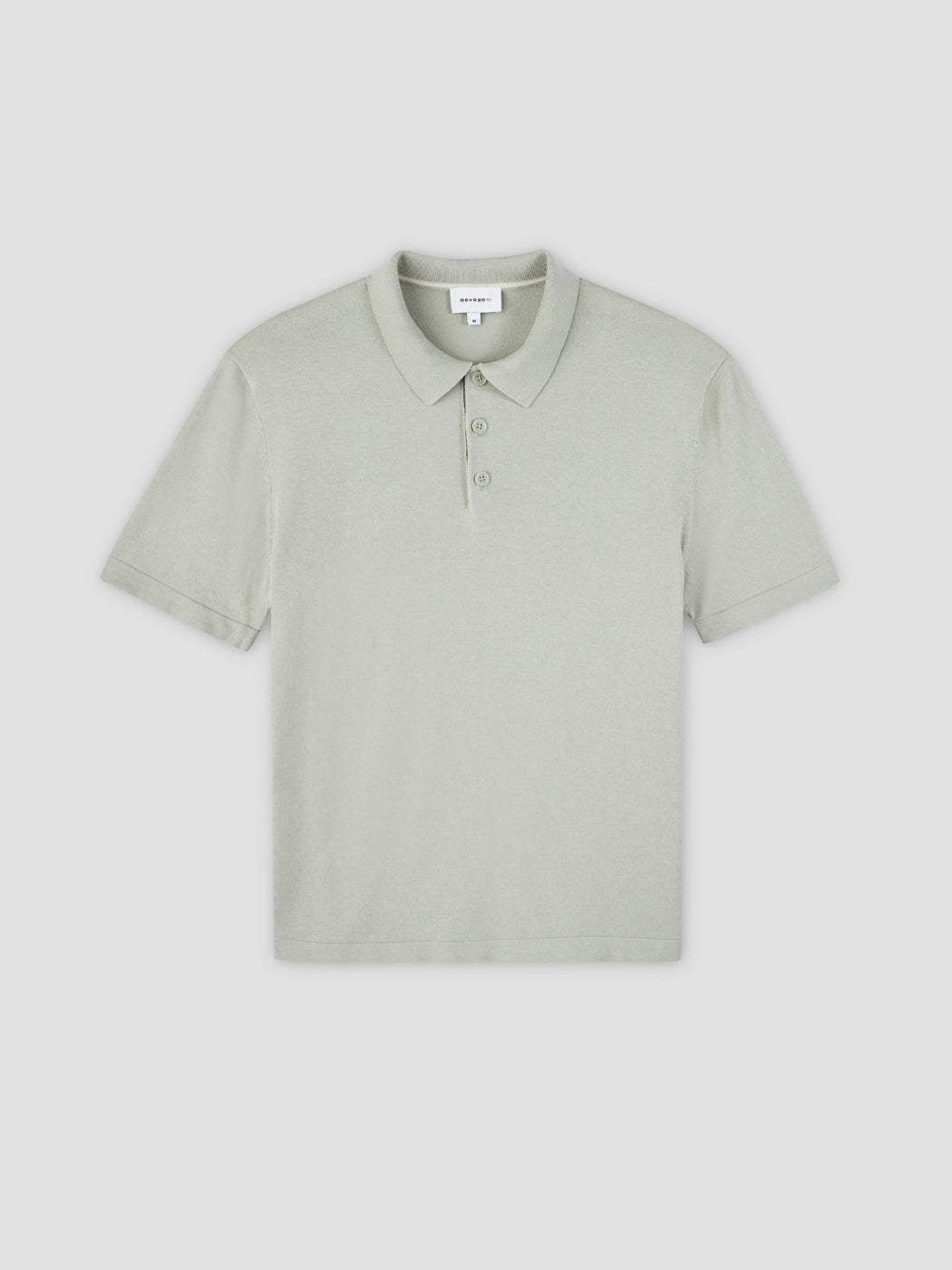 Polo col boutonné en soie mélangé