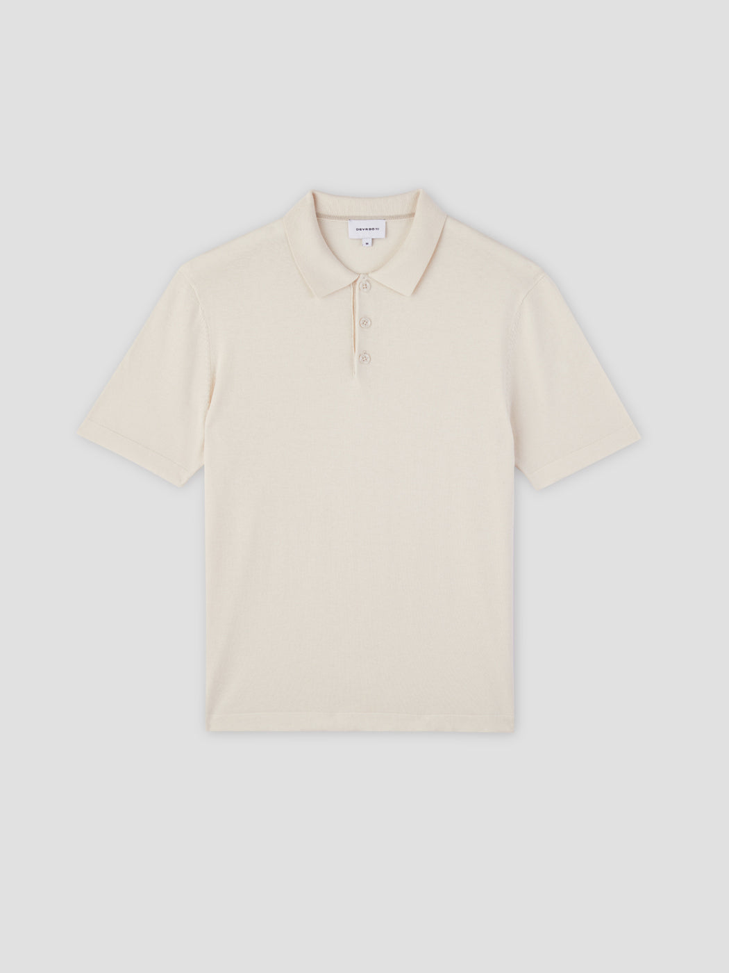 Polo col boutonné en soie mélangé