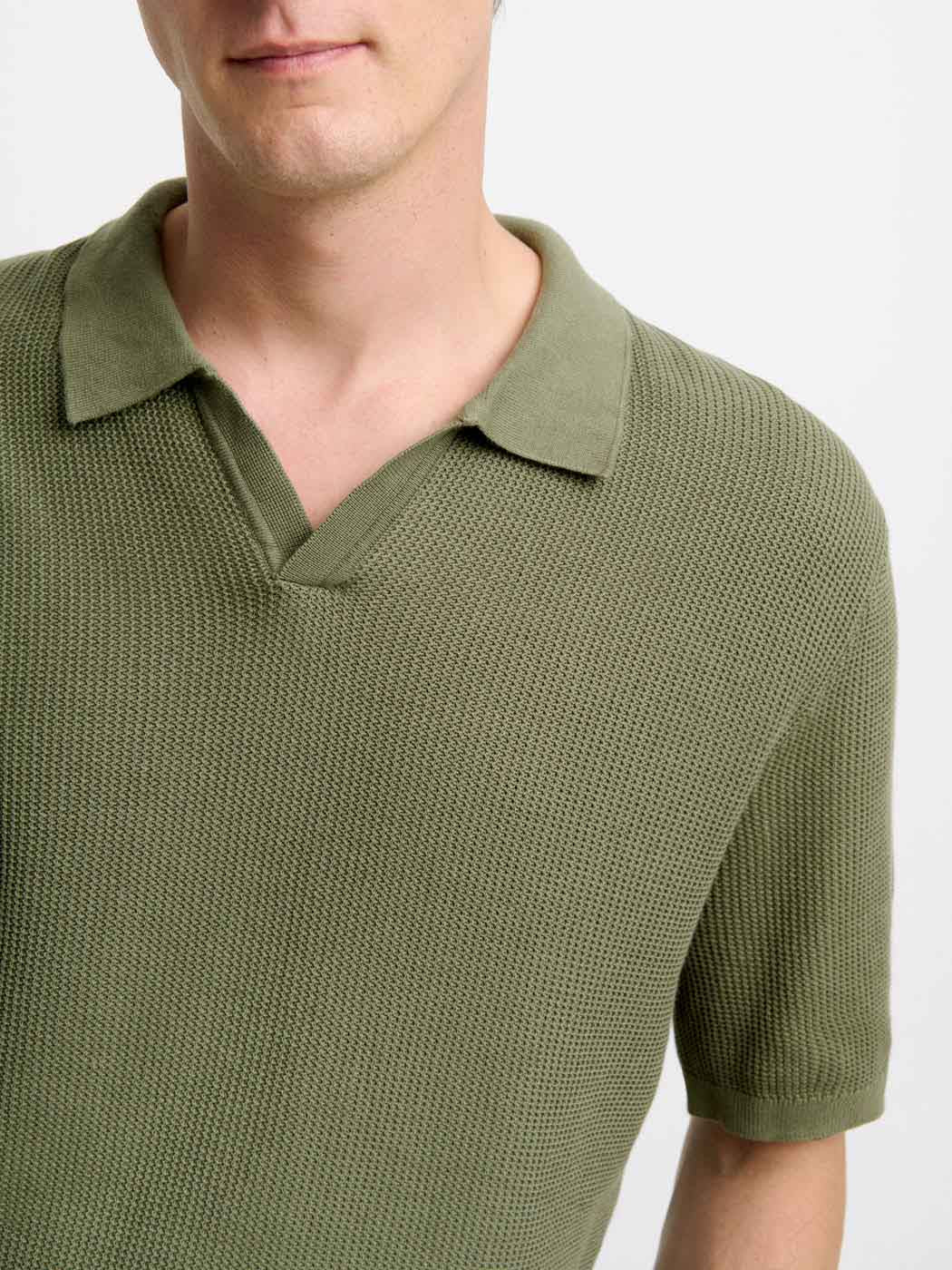 Polo maille col ouvert en coton bio - DEVRED 1902