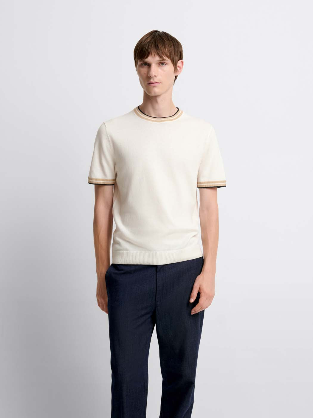 T-shirt maille col rond en coton - DEVRED 1902