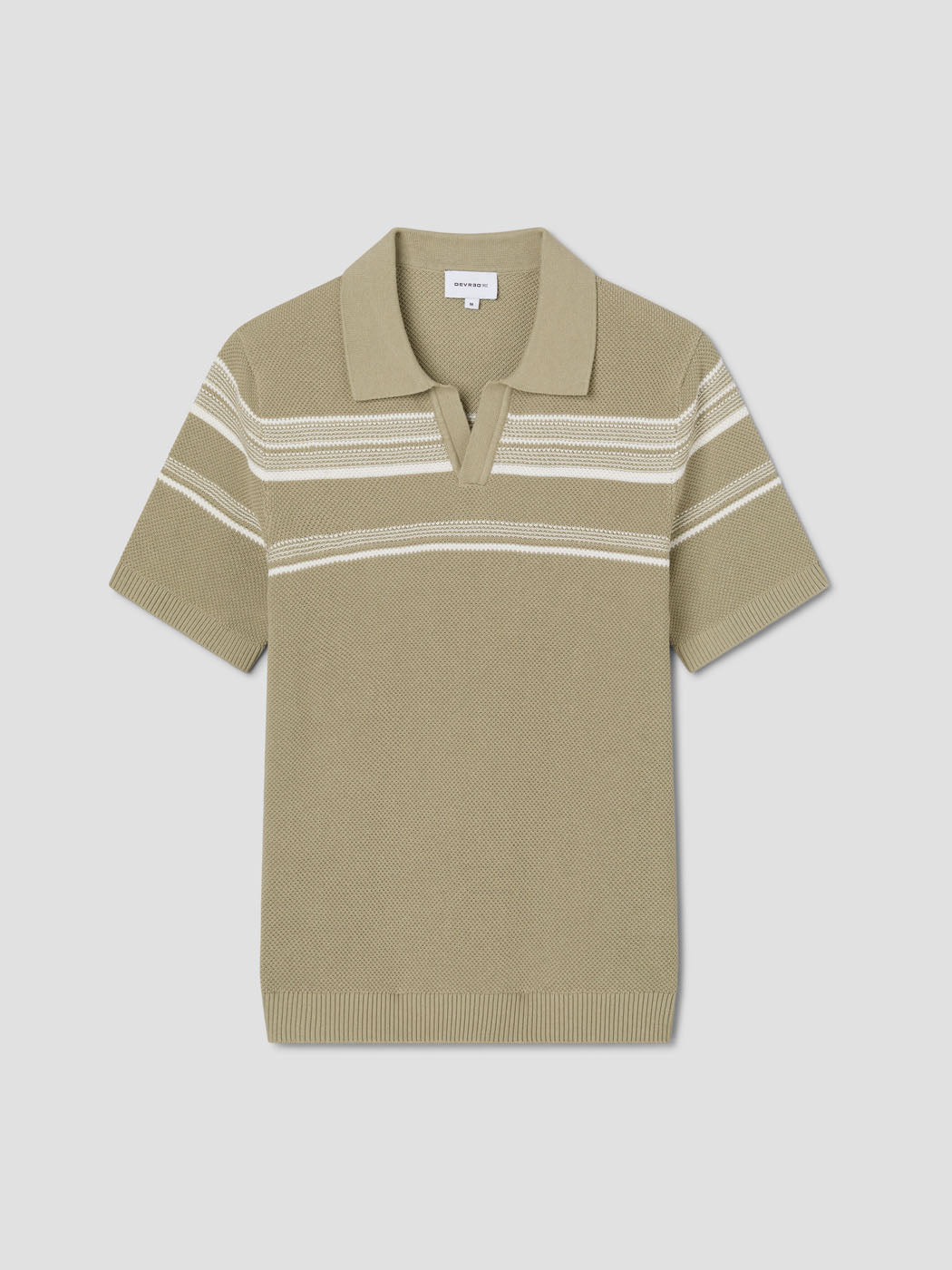 Polo maille col ouvert à rayures - DEVRED 1902