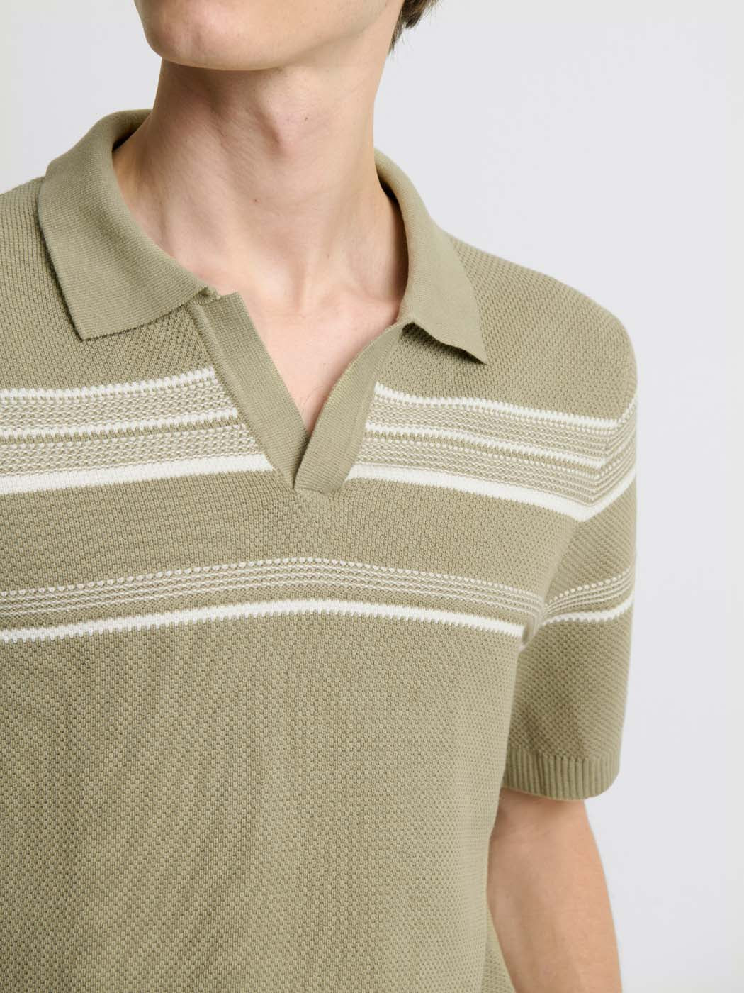 Polo maille col ouvert à rayures - DEVRED 1902