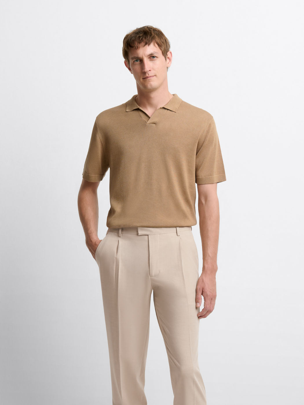 Polo maille col ouvert en jersey - DEVRED 1902