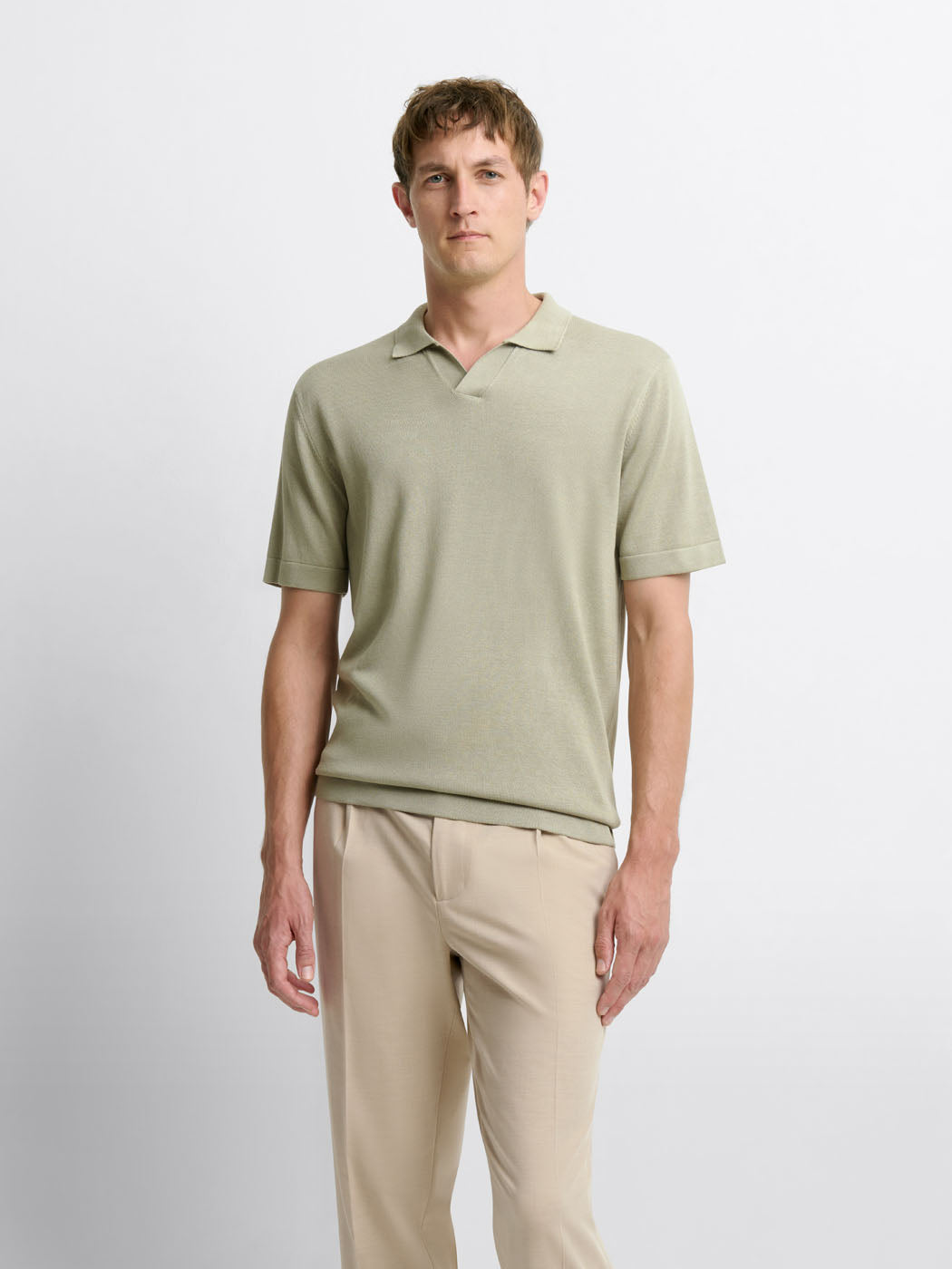 Polo maille col ouvert en jersey - DEVRED 1902
