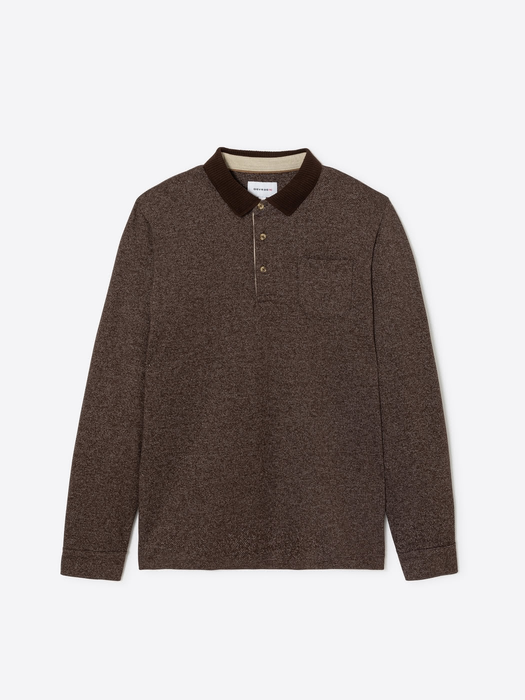 Polo manches longues chiné - DEVRED 1902