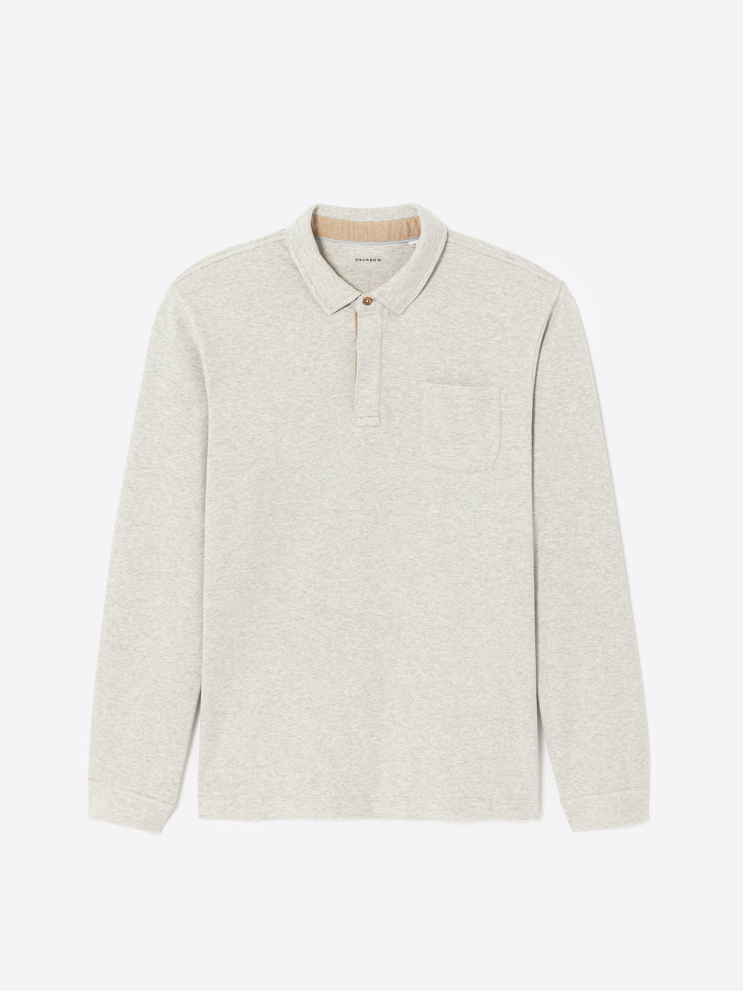 Polo manches longues chiné en coton - DEVRED 1902